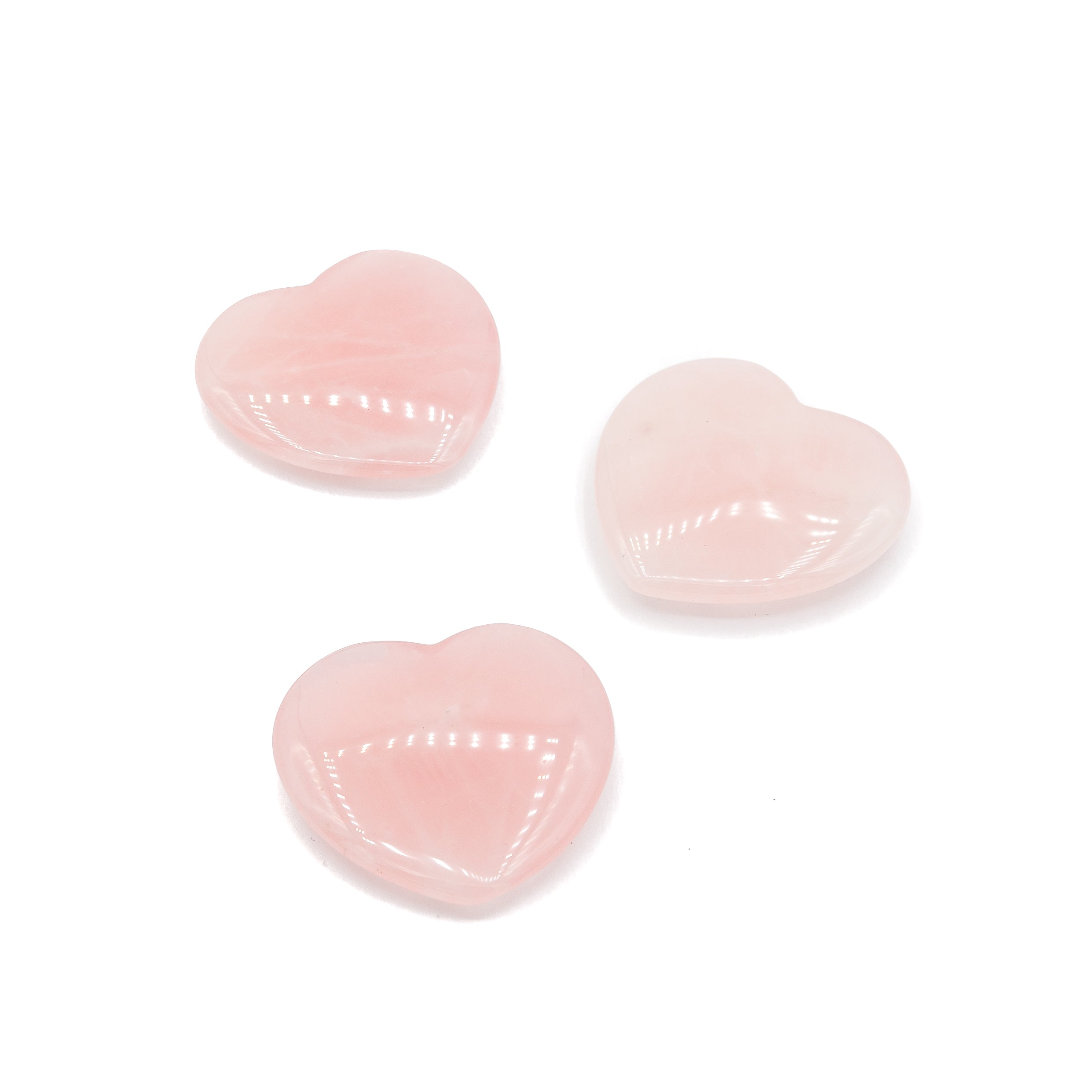 Rose Quartz Flat Heart $18 - Happy Soul Online